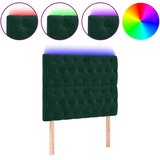  LED uzglavlje tamnozeleno 90x7x118/128 cm baršunasto | Eponuda.com