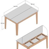 Hanah home trpezarijski sto milan 518 walnut black | ePonuda.com