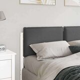  Tapecirani uzglavlje s uzglavljem Bijela i svijetlo siva 160 cm | shoptok.hr