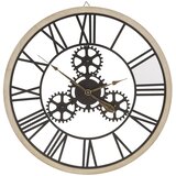 Ambia Home STENSKA URA črna, barve oreha 80 cm | Shoptok.si