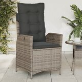 Maison Chic Nastavljiv Vrtni Stoli - Stol za vrt z blazinami siv poli ratan JS29, (21878302) | Shoptok.si