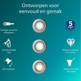 Philips set od 3 ugradnih svetiljki peridot 1xGU10/7W/230V srebrne | Eponuda.com