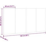 vidaXL Posteljno vzglavje artisan hrast 160x1,5x80 cm konstruiran les | Shoptok.si