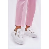 Boto Women's Sports Shoes On Platform Made Of Eco Leather Panther White Velionna | Shoptok.si