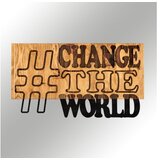 WALLXPERT dekorativni drveni zidni pribor change the world | ePonuda.com