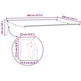  Električni zložljiv senčnik Bež 4 x 2 m Poliester s PU prevleko, (5000205124) | Shoptok.si