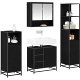  Set namještaja za kupaonicu 4 kom. Crni hrast 65 x 33 x 60 cm | shoptok.hr