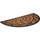 vidaXL Predpražnik polkrožen 45x75 cm guma in kokosova vlakna | Shoptok.si