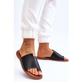 EVENTO PE1 Women's Leather Flip Flops Black Amite | Shoptok.si