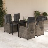  5-dijelni vrtni blagovaonski set sivi od poliratana | shoptok.hr