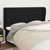 vidaXL Vzglavje z ušesi črno 183x23x118/128 cm blago | Shoptok.si