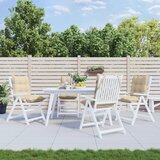  The Living Store Blazina za stol 4 kosi bež oxford tkanina - Blazina Za Stol Z Nizkim Naslonjalom, (21487365) | Shoptok.si