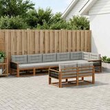  Set vanjskih sofa 8 kom. Prirodna i Svjetlosiva | shoptok.hr
