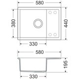 GL sudopera ankona 1KO bela 580x440/195 mm | ePonuda.com