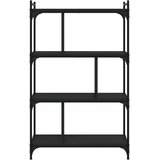  Regal za knjige s 4 razine crni 76x32x123 cm konstruirano drvo | shoptok.hr