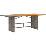  Vrtni stol s pločom od drva bagrema sivi 190x80x75 cm poliratan | shoptok.hr