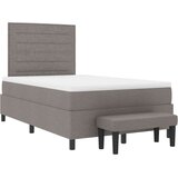  vzmetnica s posteljo in klopjo taupe 120x200 cm tkanina, (22083330) | Shoptok.si