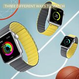 Silikonska narukvica za Apple Watch sa magnetom crno bordo 42/44mm | Eponuda.com