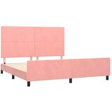  Okvir za krevet s uzglavljem ružičasti 180x200 cm baršunasti | shoptok.hr