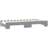  Izvlečna dnevna postelja s predali svetlo siva 90x190 cm blago | Shoptok.si