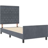  temno siva postelja 90x190 cm žamet | Shoptok.si