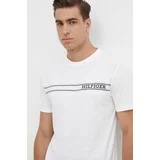 Tommy Hilfiger Bombažna kratka majica moška, bela barva, UM0UM03196
