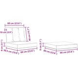  Set vanjskih sofa 4 kom. Prirodna i crna | shoptok.hr