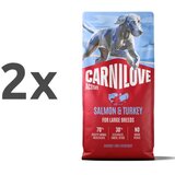 Carnilove Dog Active Adult Large, briketi - losos in puran 2 x 12 kg Cene