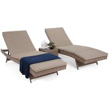  Bora-Bora ležaljka sa stolom u boji đumbira / smeđe melanže | shoptok.hr