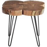 Premier Housewares Stranska mizica z mizno ploščo iz akacije 50x50 cm Nandri – Cene