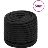 vidaXL Vrv za čoln popolnoma črna 16 mm 50 m polipropilen | Shoptok.si