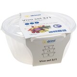 Drina Vivo Set dubokih plastičnih posuda, 3 komada, Prozirni Cene