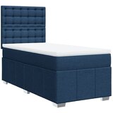  Krevet s oprugama i madracem plavi 100 x 200 cm od tkanine | shoptok.hr