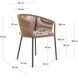 Kave Home Bež metalna/podstavljena vrtna stolica Yanet – | shoptok.hr