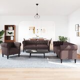  3-dijelni set sofa tamnosmeđi od tkanine | shoptok.hr