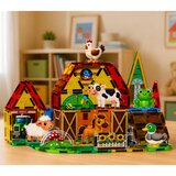 Magnetic Construction Blocks Domestic Animals Farm 54 pcs. | shoptok.hr