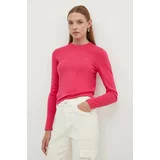Hugo Bombažen pulover roza barva, 50514296