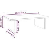  Za monitor bijeli 50 x 27 x 15 cm od masivne borovine | shoptok.hr