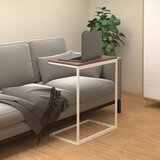 Furnova Stranska mizica bela 55x35x66 cm konstruiran les, (21914669) Cene