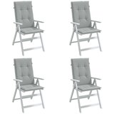 vidaXL Jastuci za stolice 4 kom svjetlosivi 120 x 50 x 4 cm od tkanine | shoptok.hr