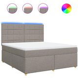 vidaXL Box spring postelja z vzmetnico taupe 180x200 cm blago, (21310307) | Shoptok.si