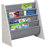 Kinder Home Dječja polica za knjige i igračke, organizator za pohranu, biblioteka - bijela/siva Cijene
