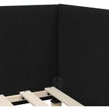 vidaXL Kutni okvir kreveta Ostalo s uzglavljem Crna 90 x 200 cm | shoptok.hr
