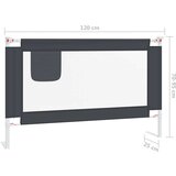 vidaXL Posteljno varovalo za malčke temno sivo 200x25 cm blago | Shoptok.si