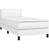  Box spring s madracem LED bijeli 100x200 cm umjetna koža | shoptok.hr