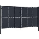  Vrtna vrata čelična 400 x 175 cm antracit | shoptok.hr