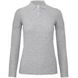 MAJICA DUGI RUKAVI POLO B&C ID.001 LSL/WOMEN 180G SVIJETLO SIVA XL