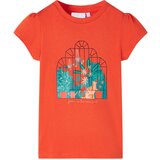 vidaXL Otroška majica s kratkimi rokavi temno oranžna 92 | Shoptok.si