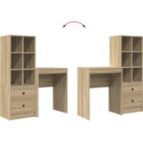vidaXL miza s shranjevanjem Sonoma hrast Inženirski les | Shoptok.si