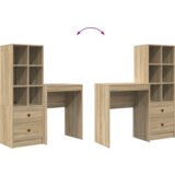 vidaXL stol s pohranom Sonoma hrast Konstruirano drvo | shoptok.hr